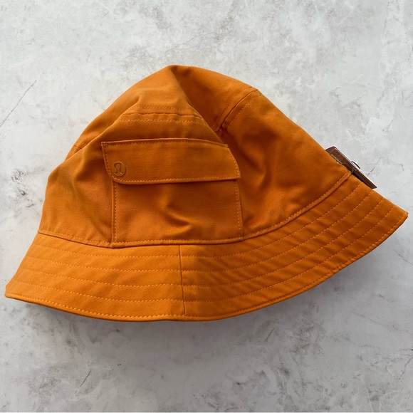NWT Lululemon On My Level Bucket Hat with Pocket Autumn Orange M/L Unisex - Picture 6 of 10